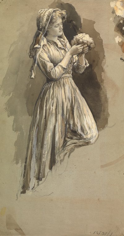 Girl with Posy by Herbert Thomas Dicksee